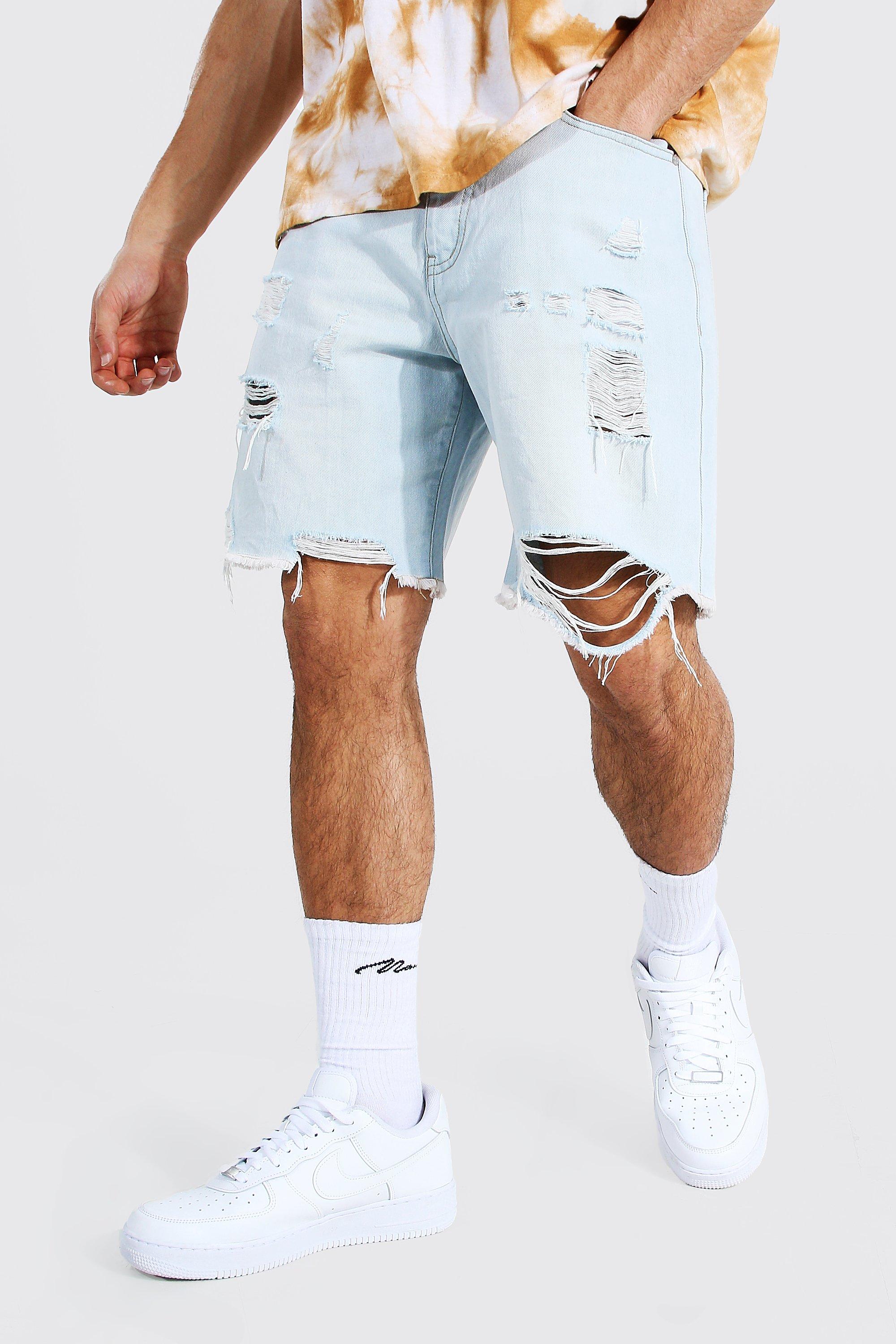 loose fit jean shorts